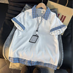 Cleanfit Plaid Polo Shirt T-Shirt for Men and Women