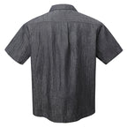 Polo Collar Short Sleeve Shirt Summer Loose Collar Shirt Men